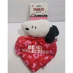 NEW 2026 Peanuts Snoopy Plush Dog Toy "Be My Valentine" 5 Sqeakers Heart Pet Toy